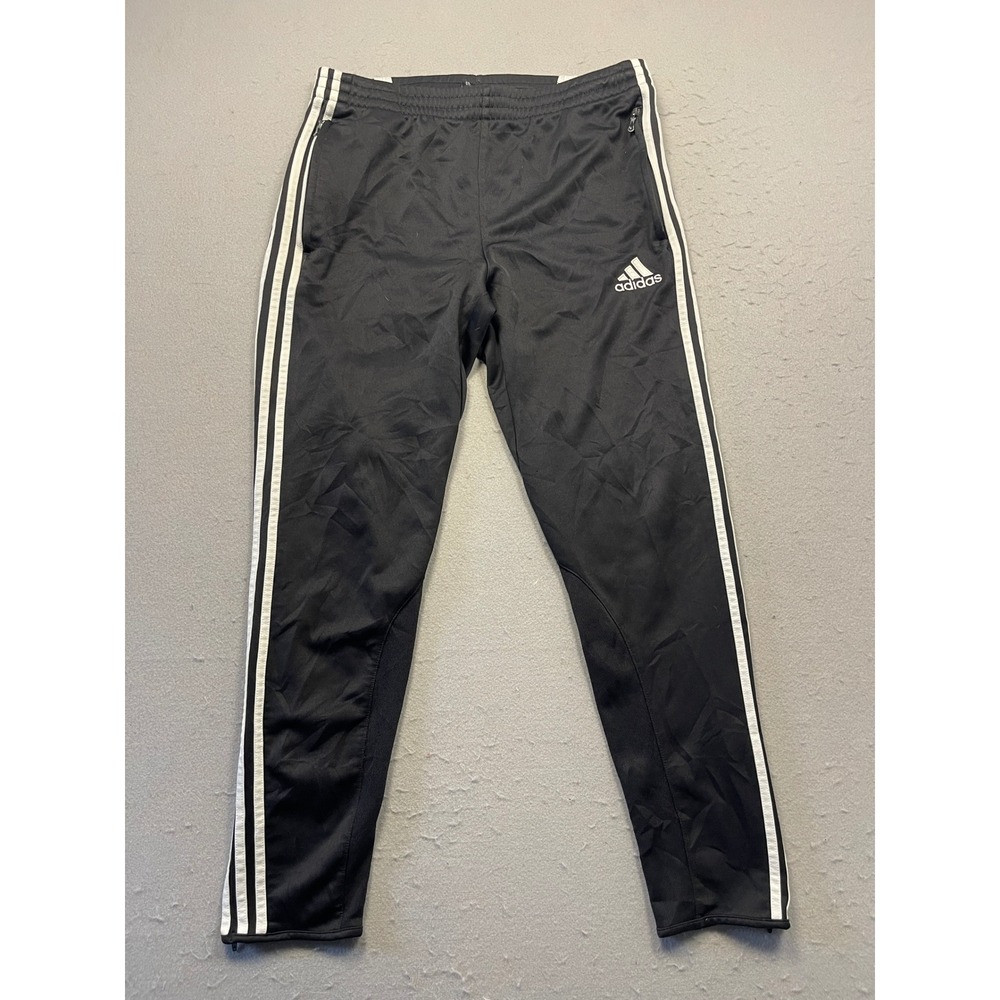 Adidas Track Pants Climacool Polyester Black White Medium Mens